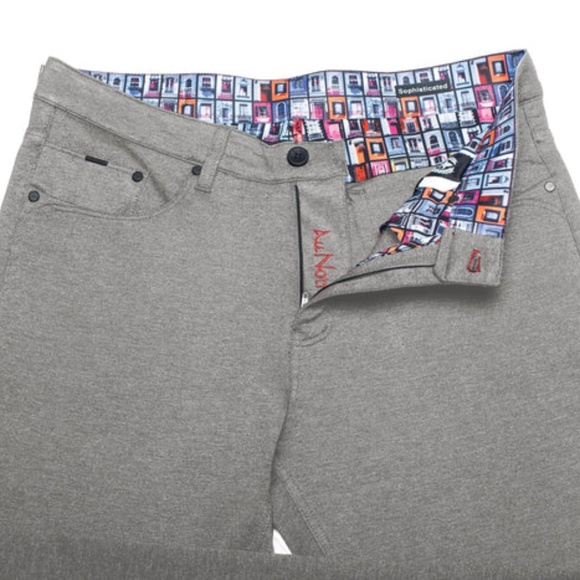 LIKE NEW Pants Au Noir | ULTRA STRETCH  WINCHESTER Light Grey MENS SIZE 34X 34 - Picture 1 of 3